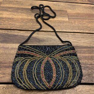 VINTAGE beaded handbag full zipper. Excellent condition.